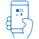 icône de téléphone avec Qr Code